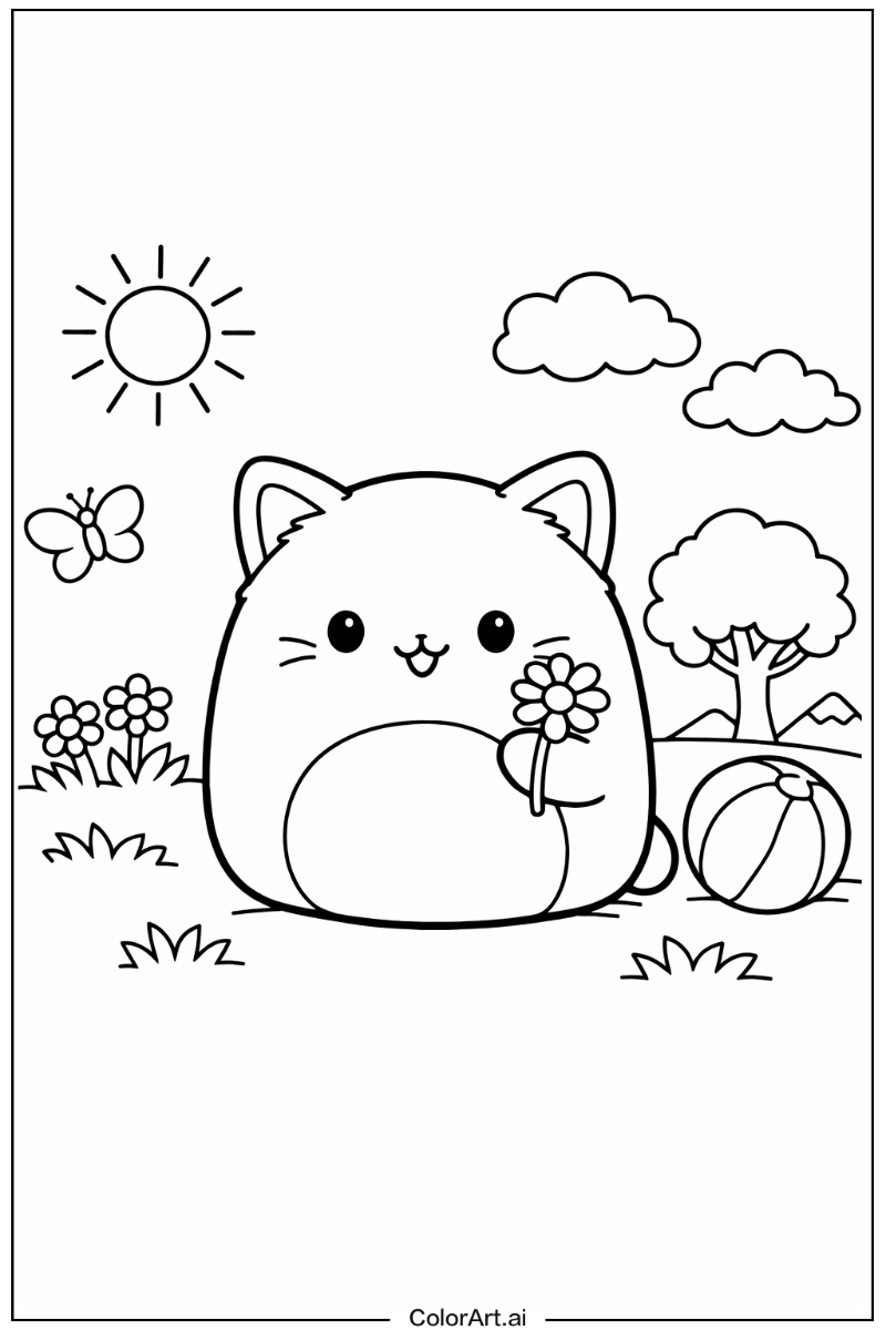 Squishmallow Playing Outside