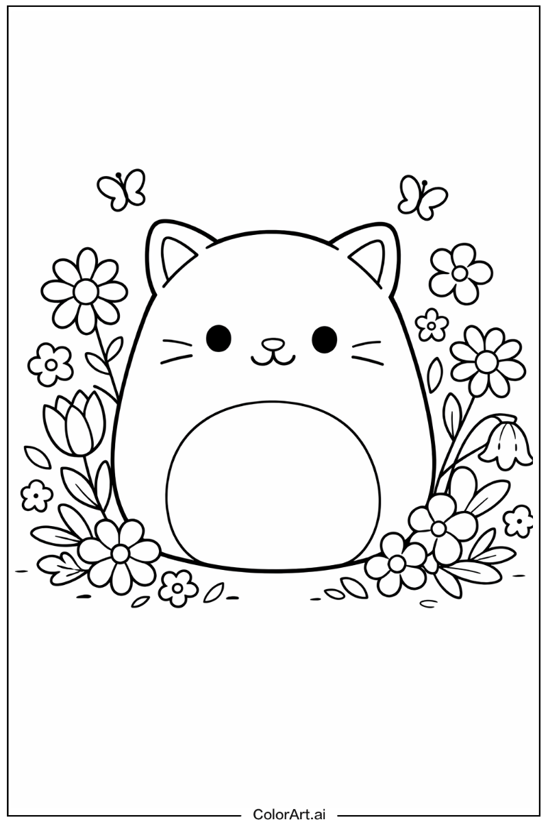 Squishmallow with Flowers