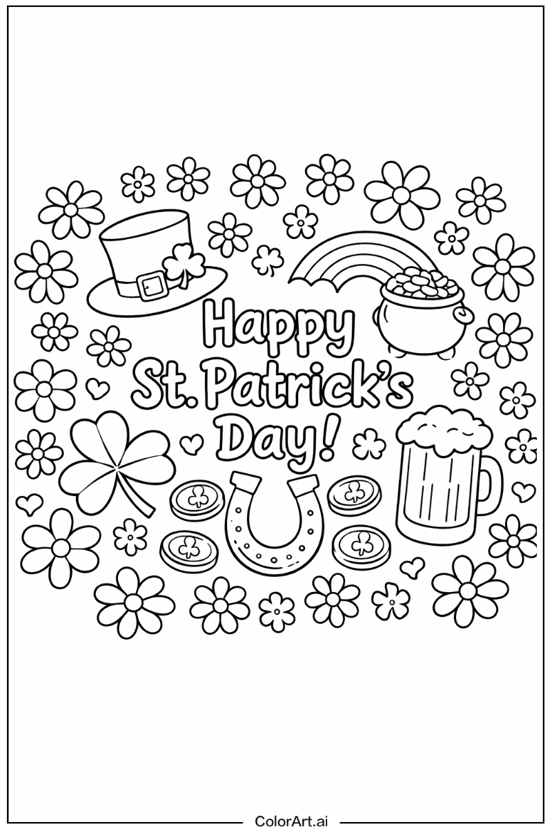 st patrick s day with Flowers 3