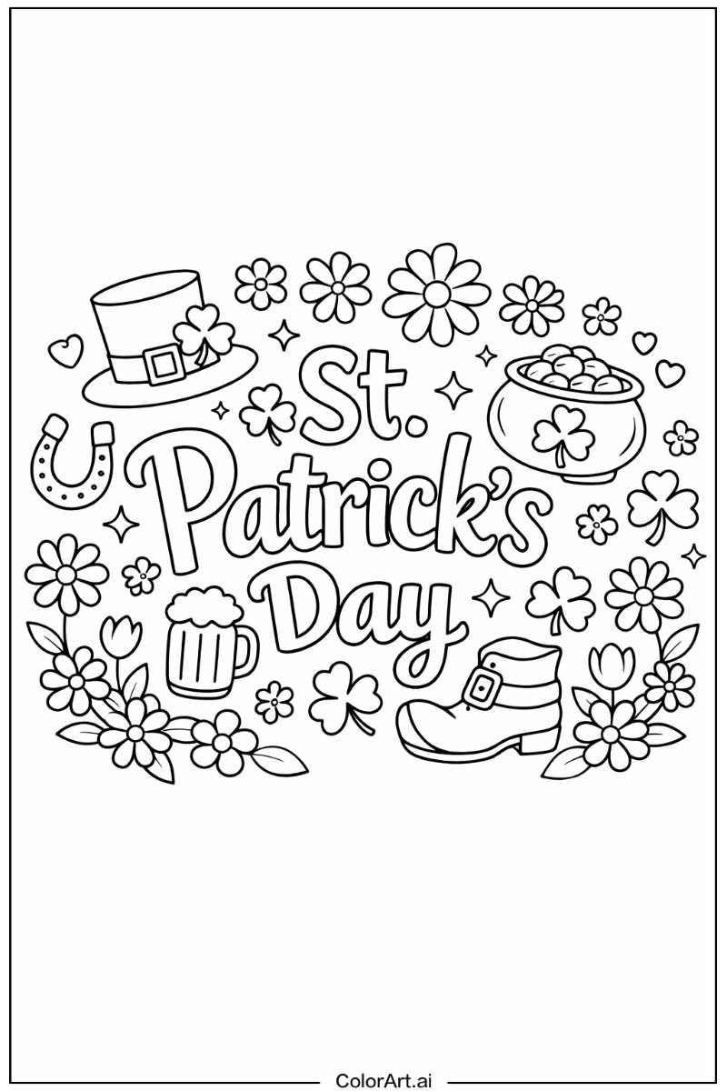 st patrick s day with Flowers 4