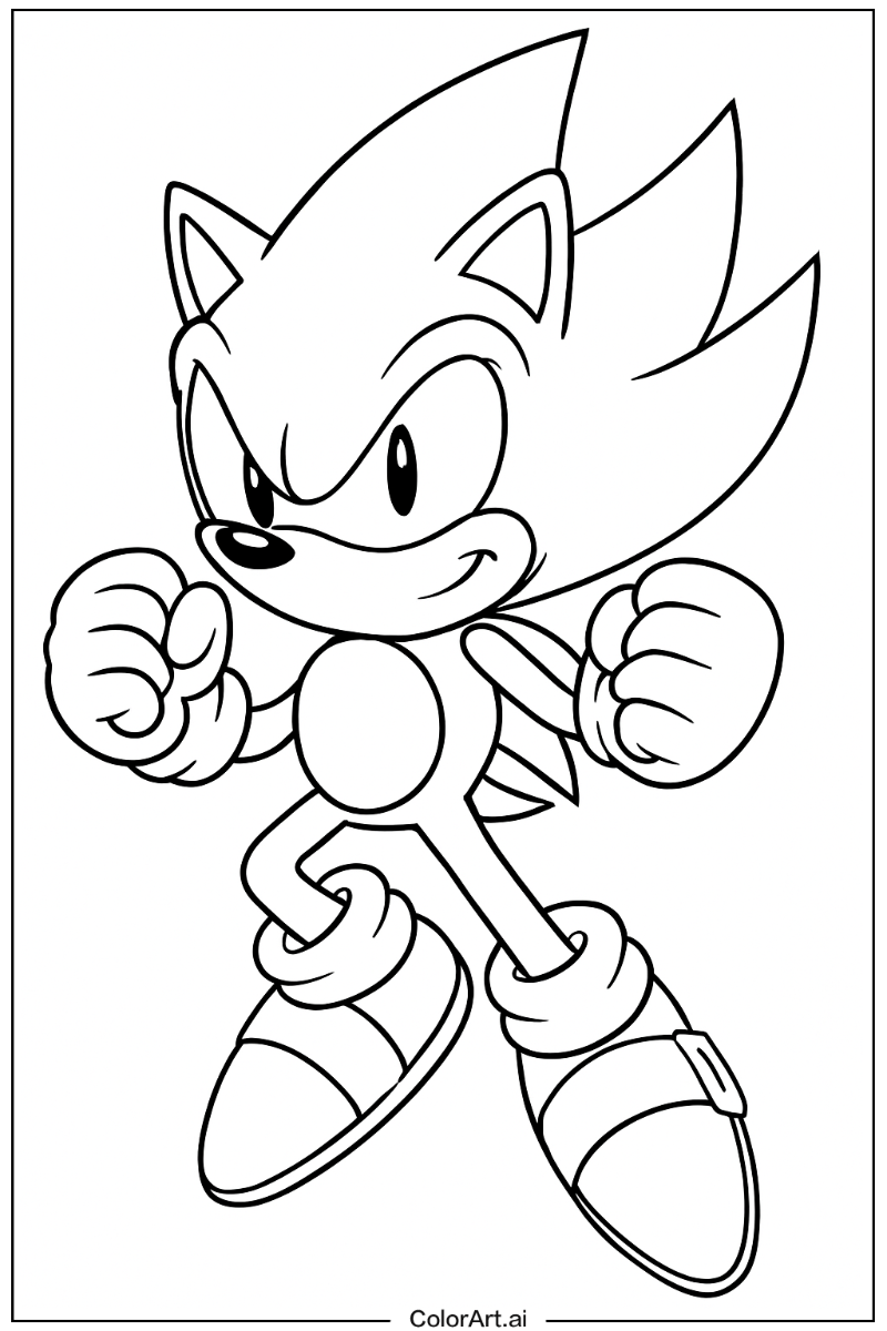 48 Free Super Sonic Coloring Pages