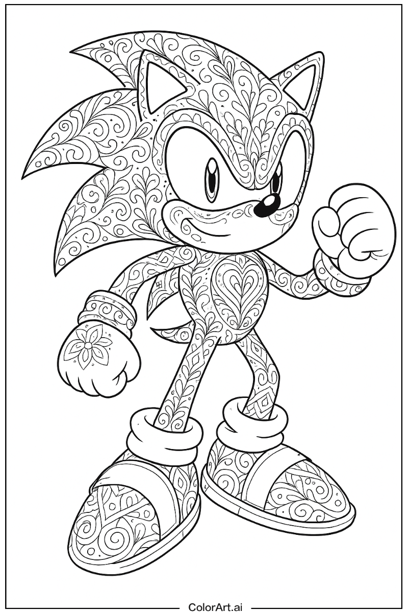 Super Sonic Detailed Art