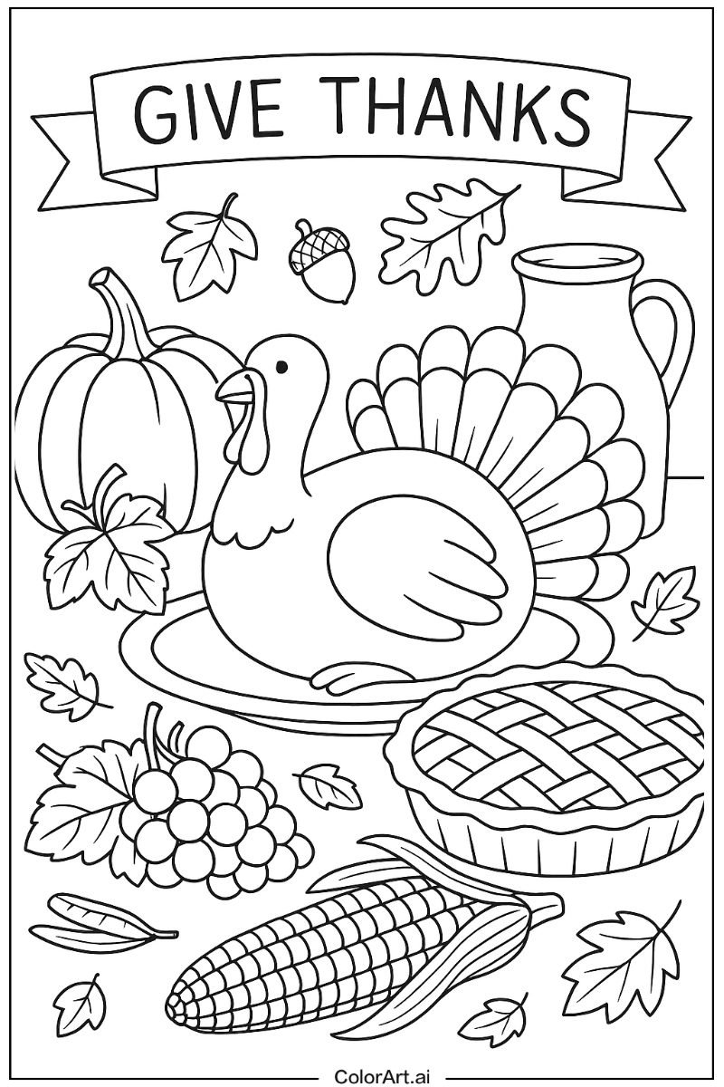 38 Free Thanksgiving Coloring Pages