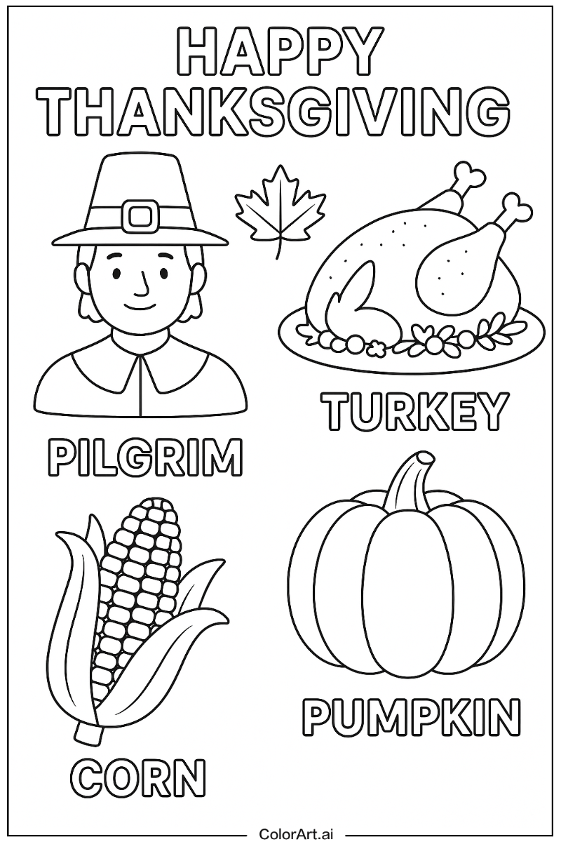 Thanksgiving Educational Art 2
