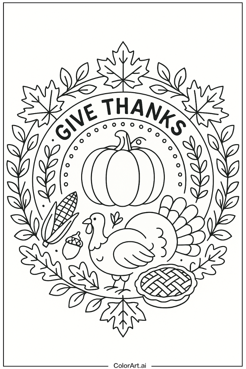 Thanksgiving Mandala Style 3