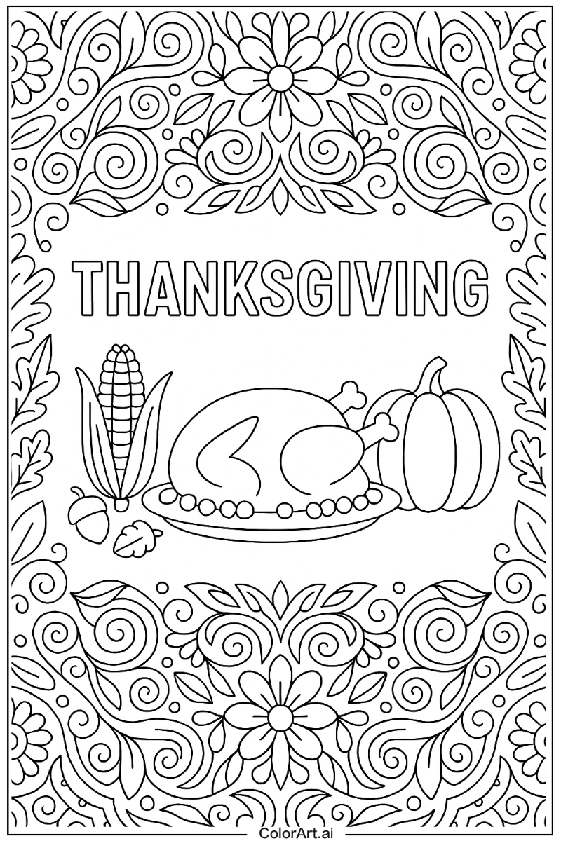 Thanksgiving Pattern Art 3