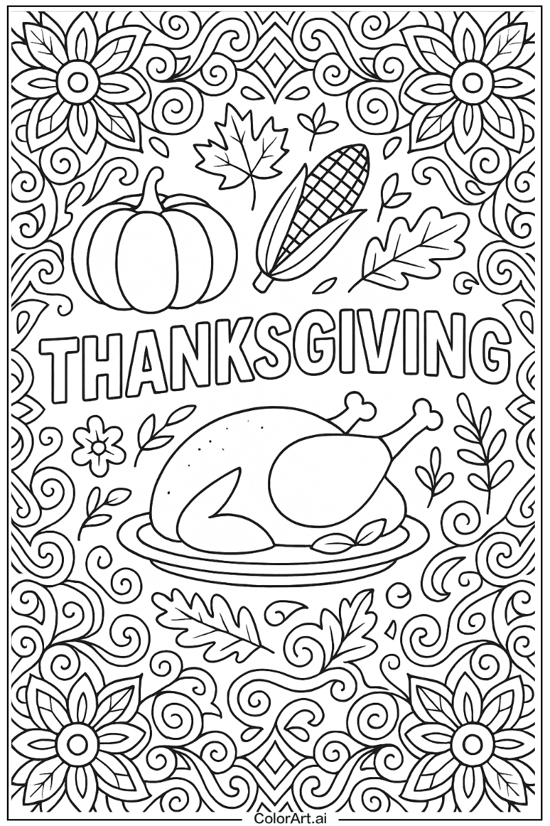 Thanksgiving Pattern Art 4