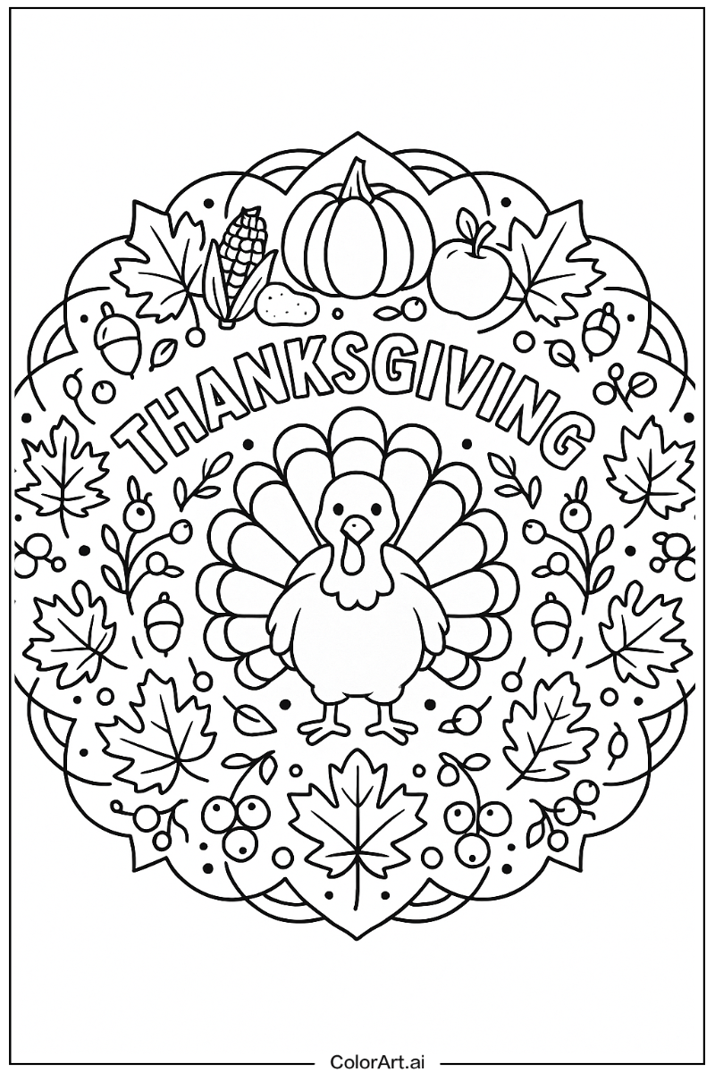 Thanksgiving Mandala Style