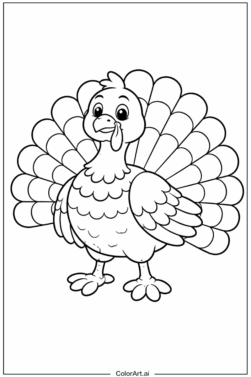 印刷可能なターキー 2