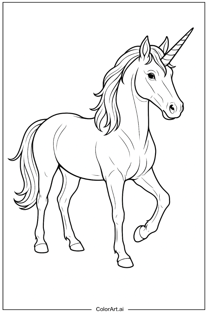 Unicorn Realistic Style