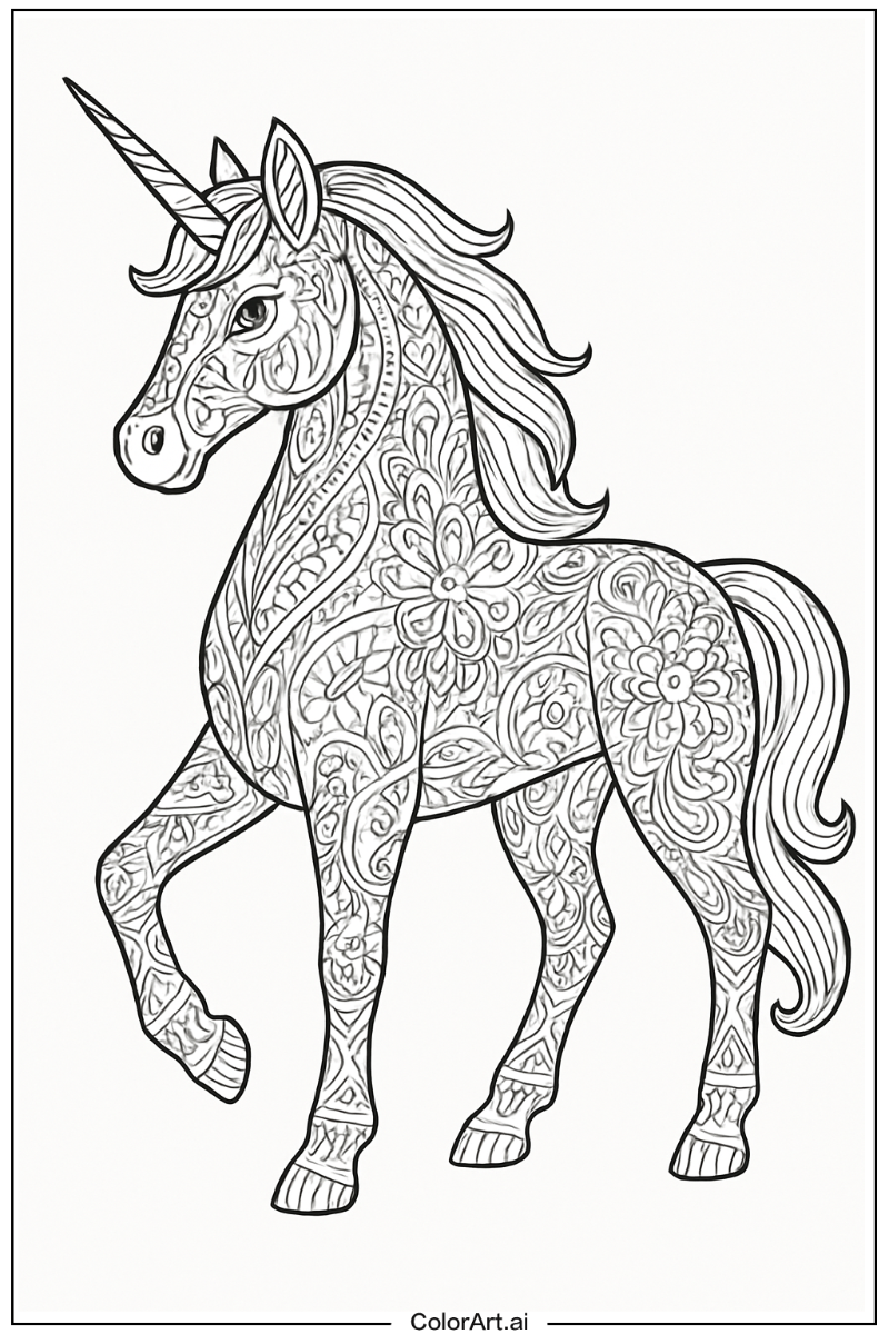 Unicorn Detailed Art 2