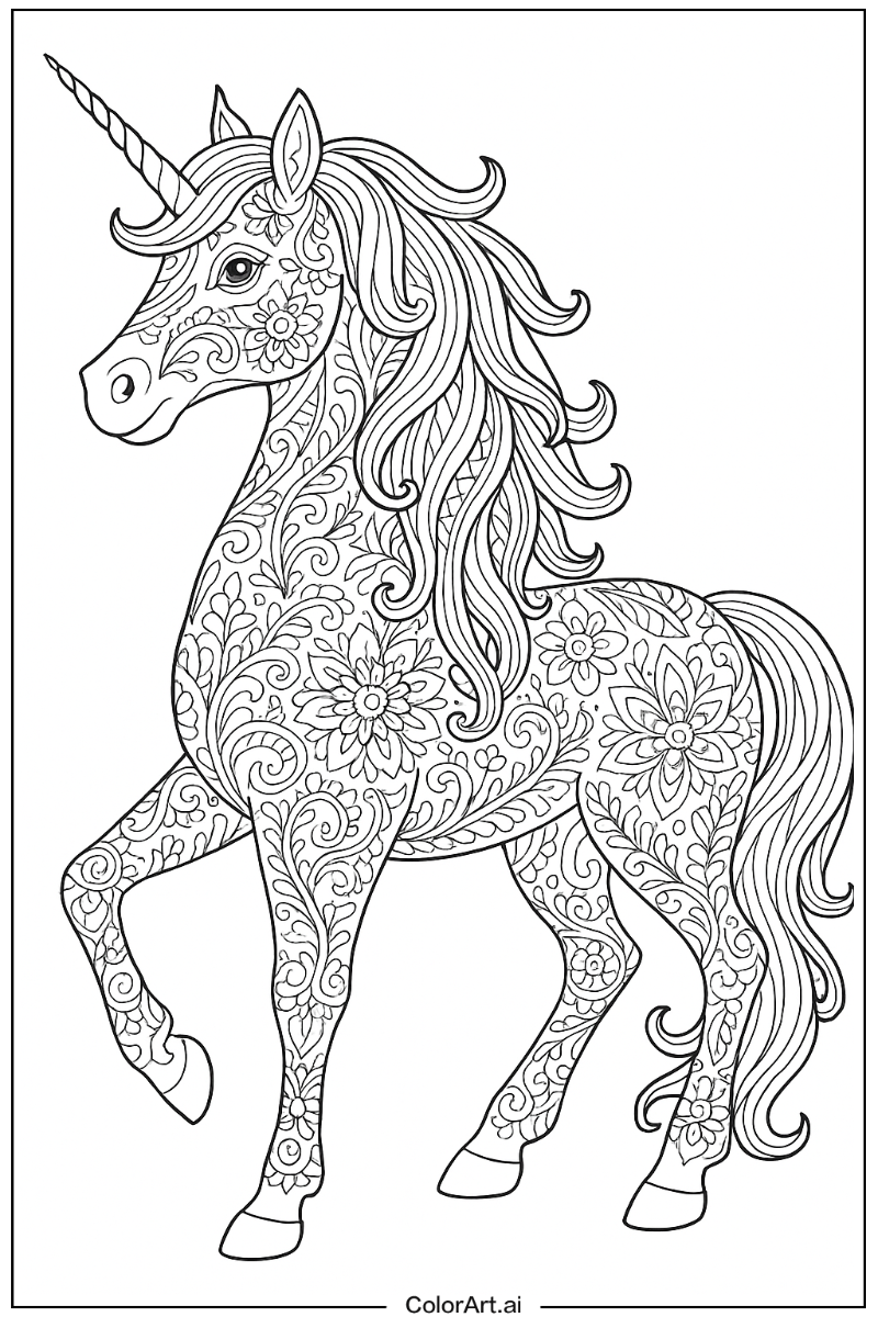 Unicorn Detailed Art 3