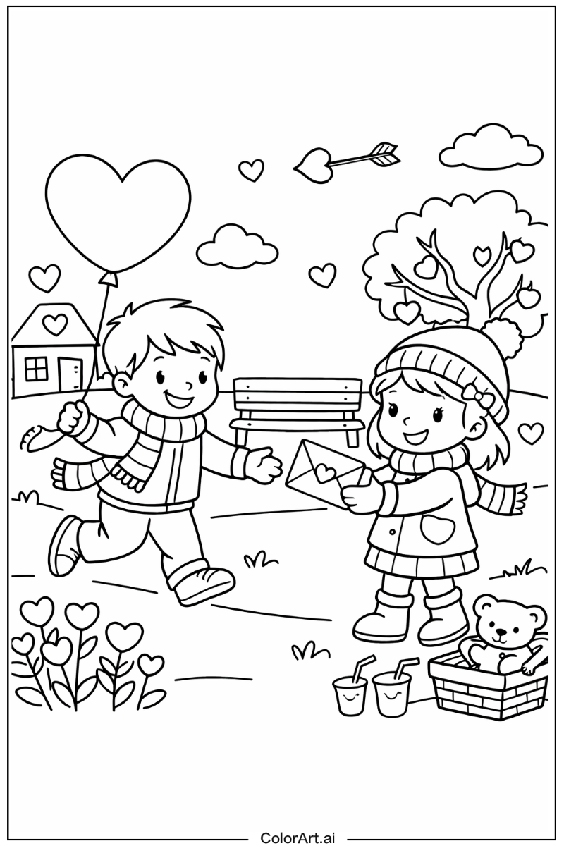 Valentine's Day Playing Outside 2