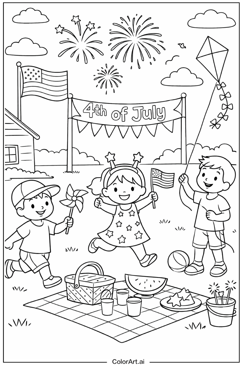 4th of July Playing Outside 2