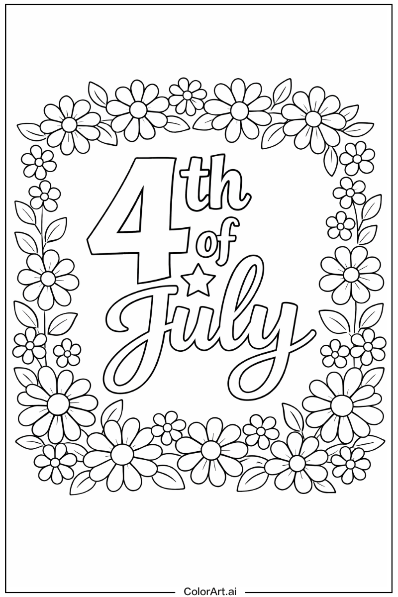 4th of July with Flowers 3