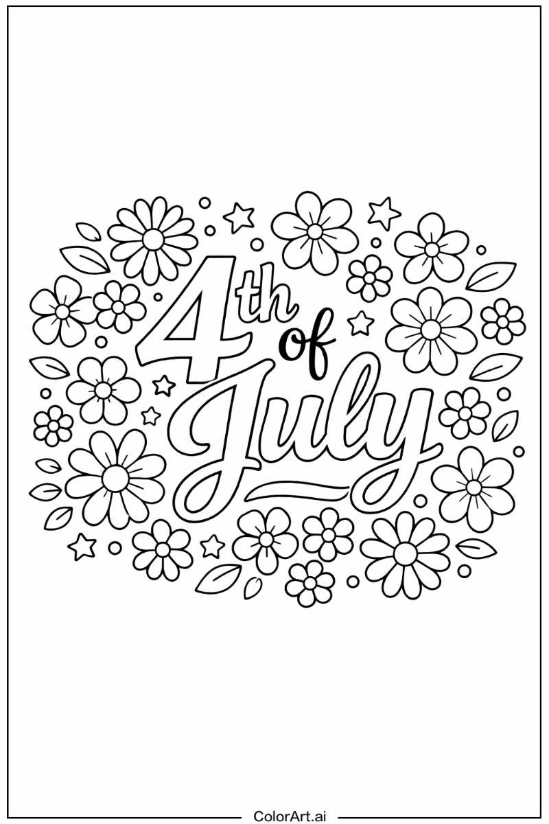 4th of July with Flowers 4