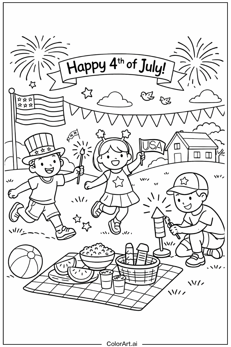 4th of July Playing Outside 5