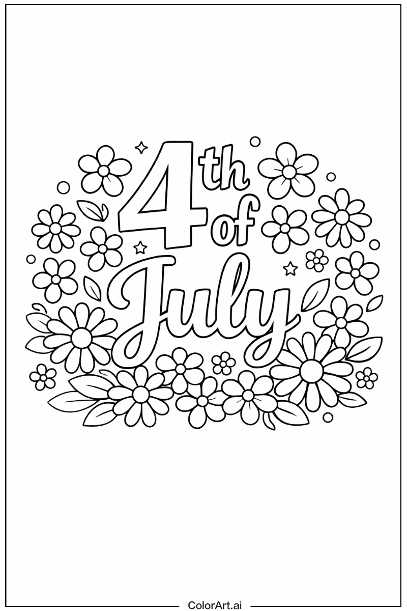 4th of July with Flowers