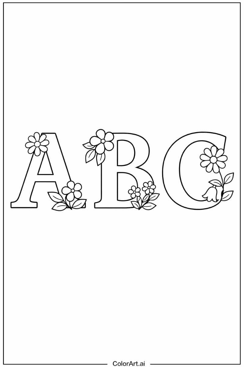 ABC with Flowers 2
