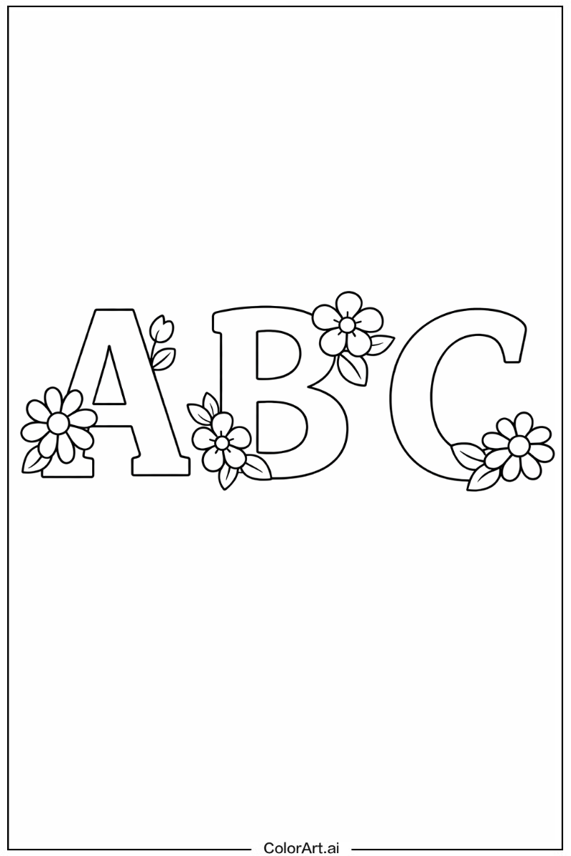 ABC with Flowers 3