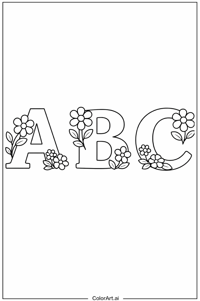 ABC with Flowers 4