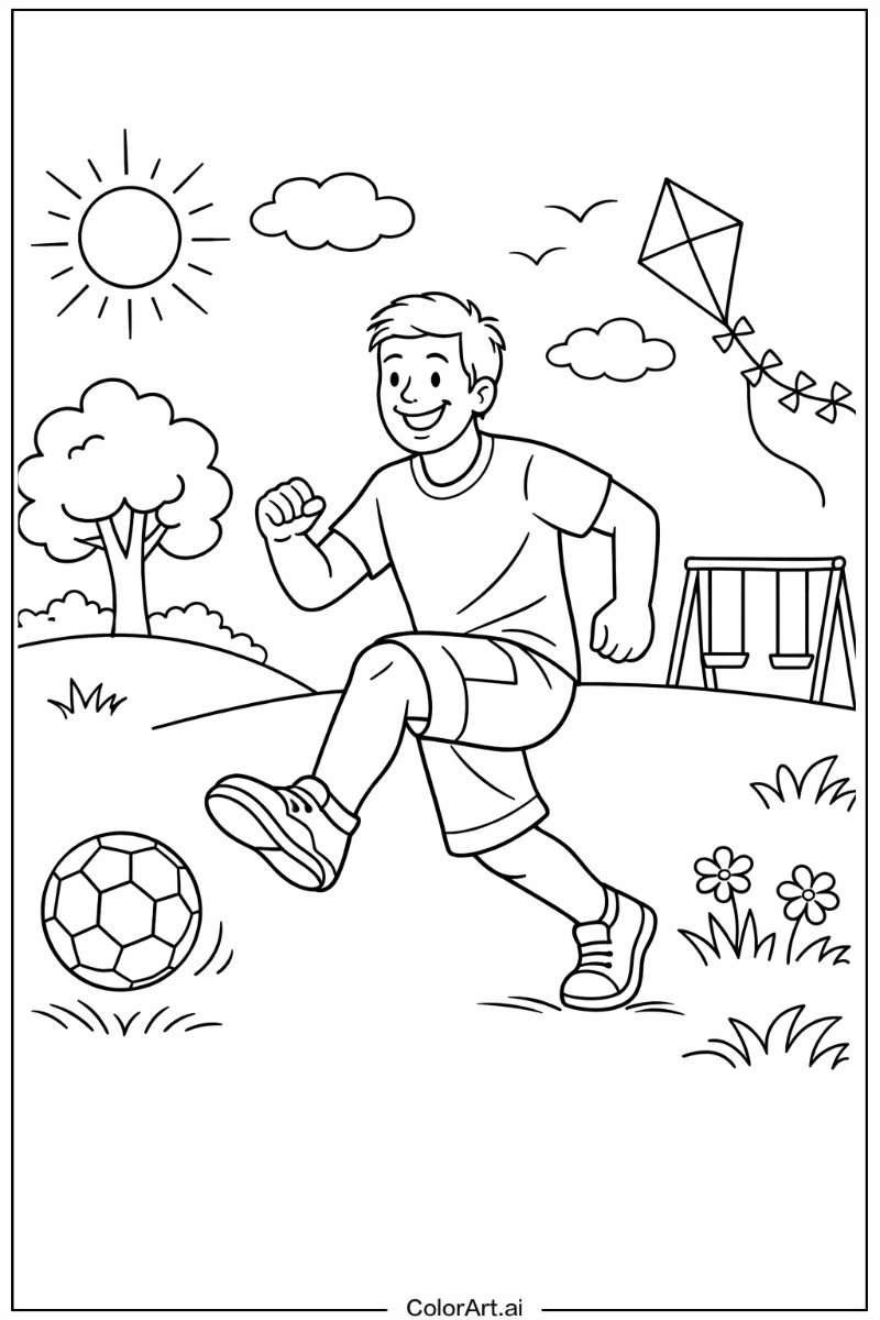 Adult Playing Outside