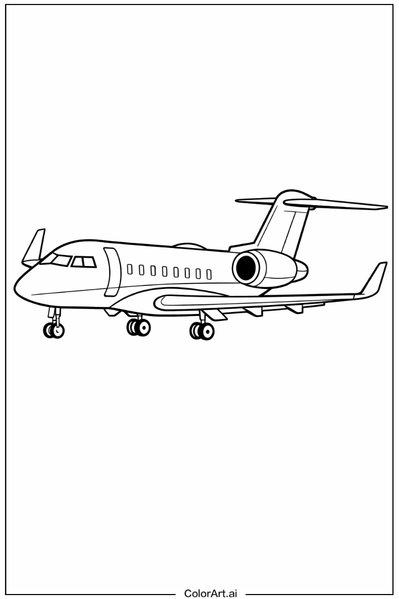 Airplane with Bombardier Theme