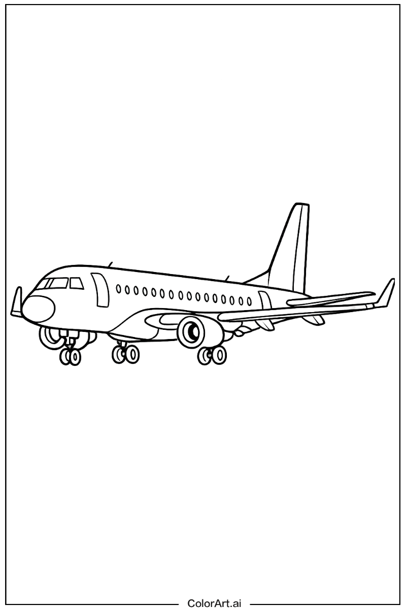 Embraer e190 Airplane Scene