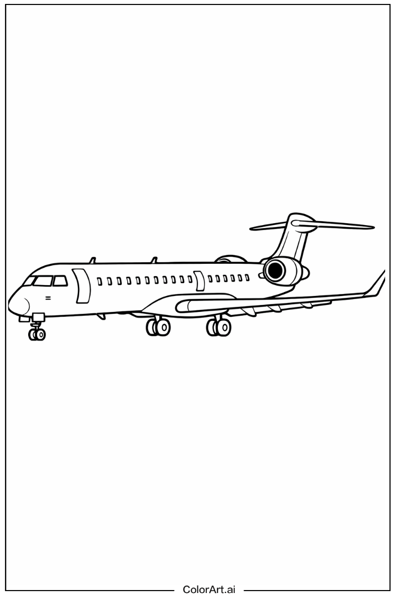 Airplane with Bombardier crj900 Theme