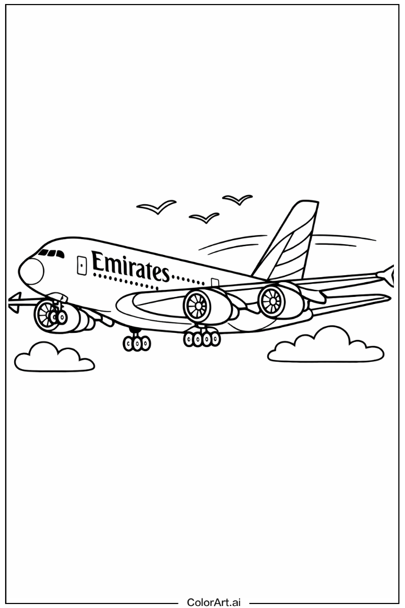 Airplane with Emirates airplane Theme