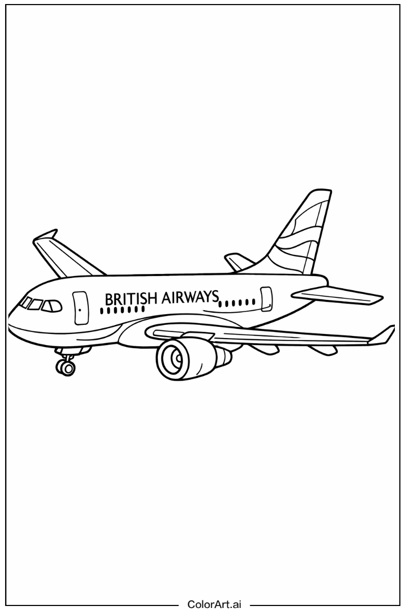 Airplane with British airways airplane Theme