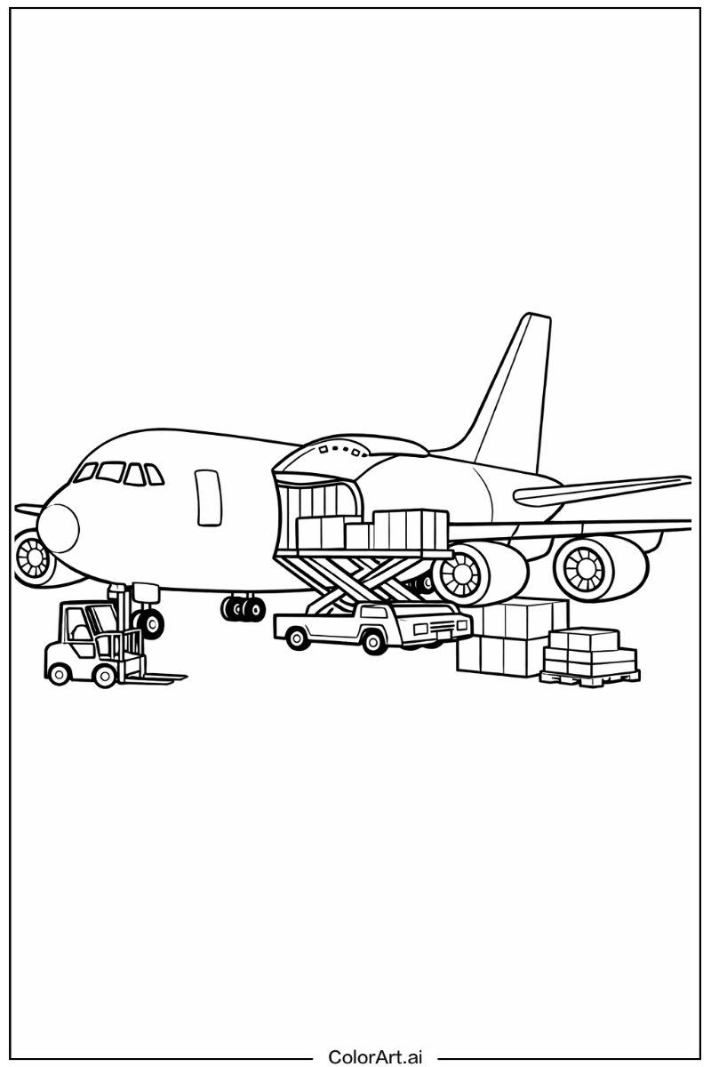 Airplane with Cargo plane Theme