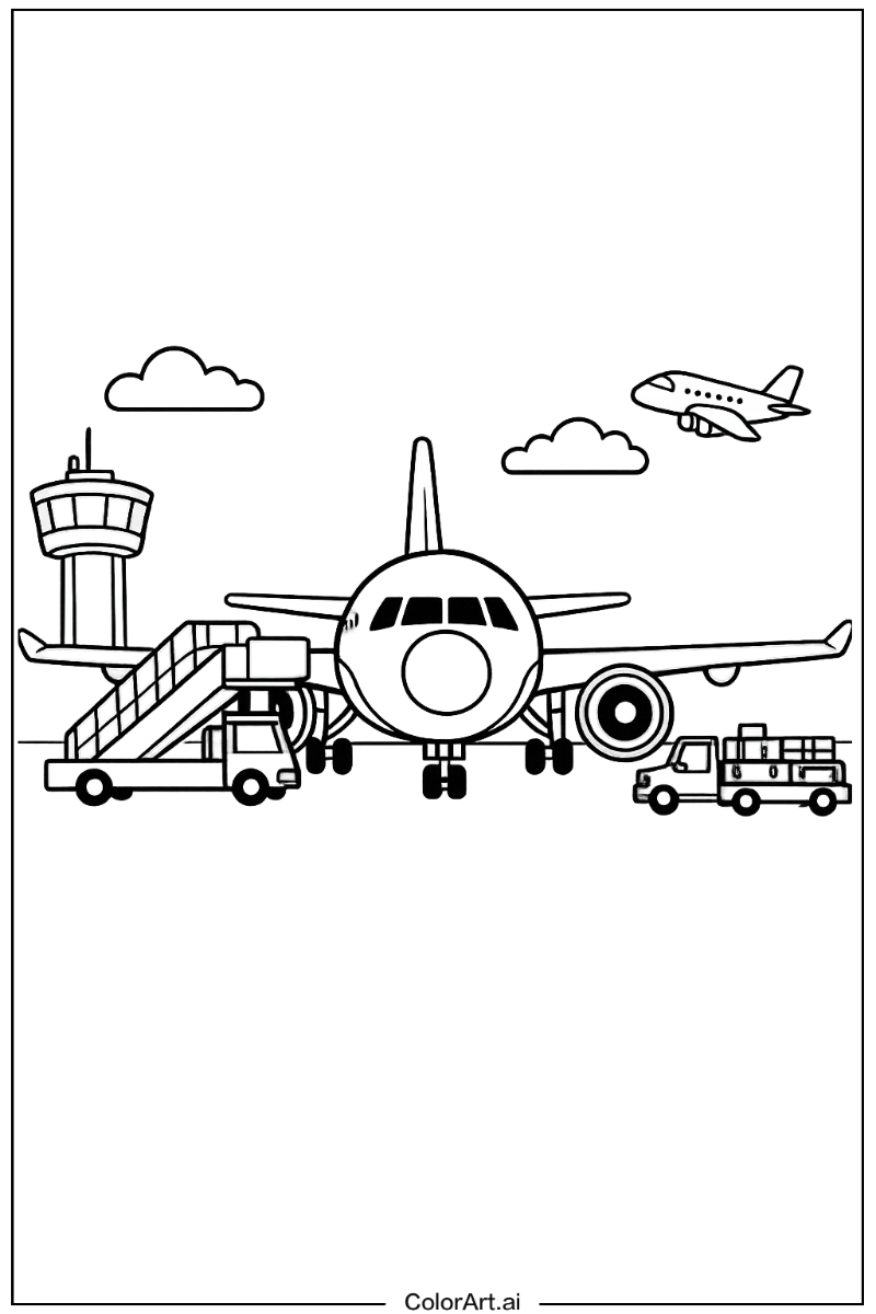 Airline Airplane Scene