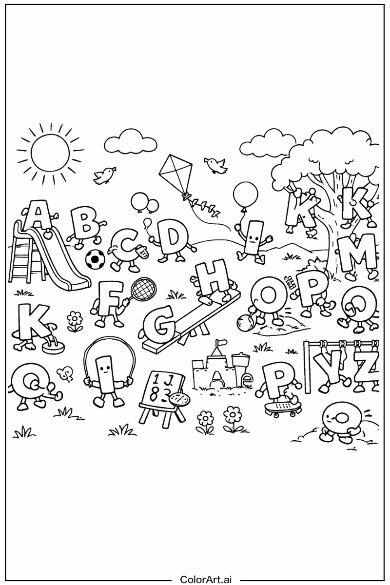 Alphabet Playing Outside 3