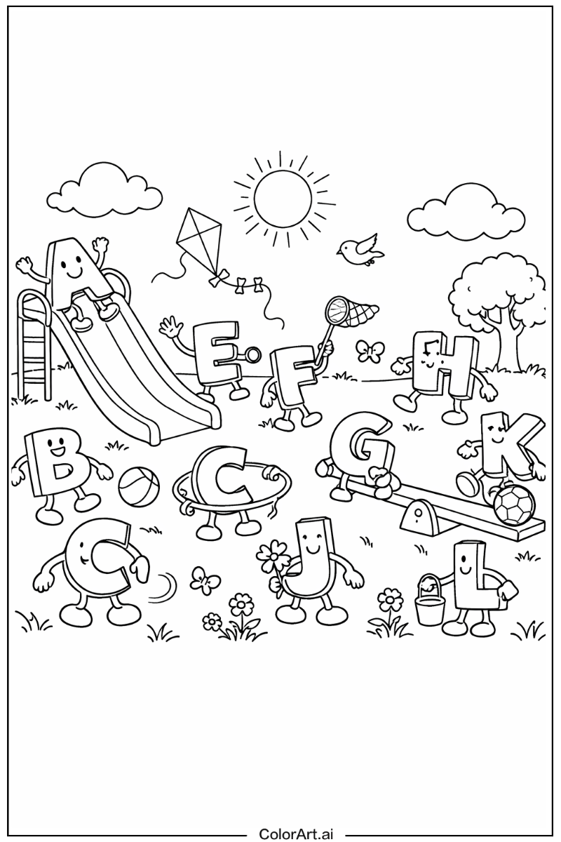 Alphabet Playing Outside 5