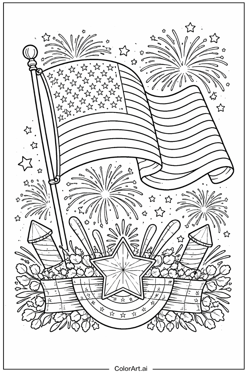 American flag with American flag patriotic style Theme