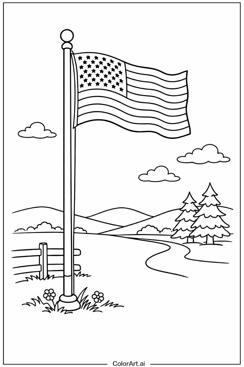 American flag outdoor pole American flag Scene