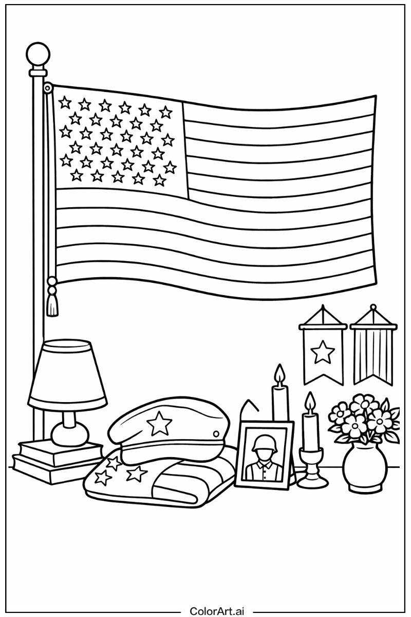 American flag with American flag indoor wall decor Theme