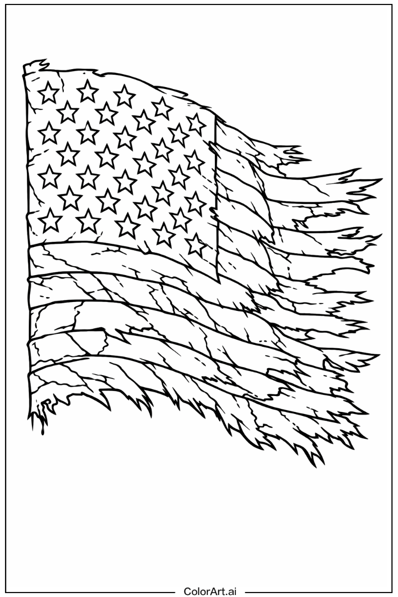 American flag with American flag distressed texture Theme 2