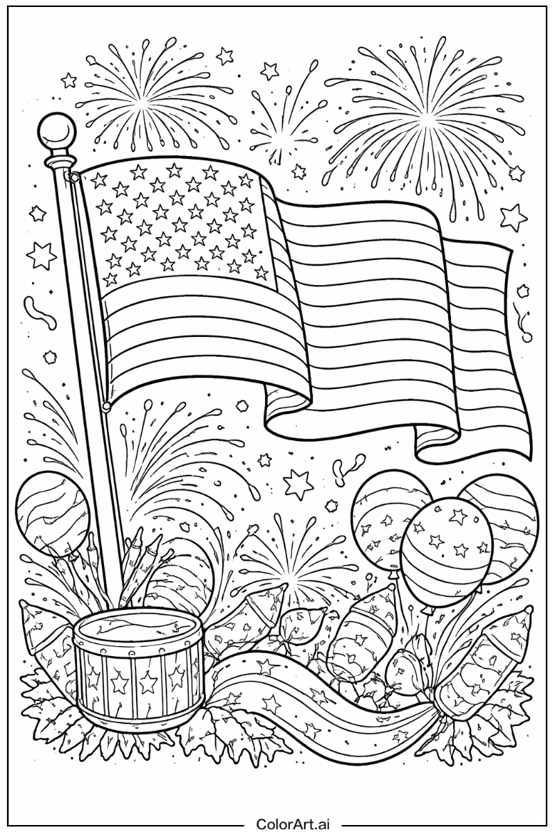 American flag with American flag patriotic style Theme 2