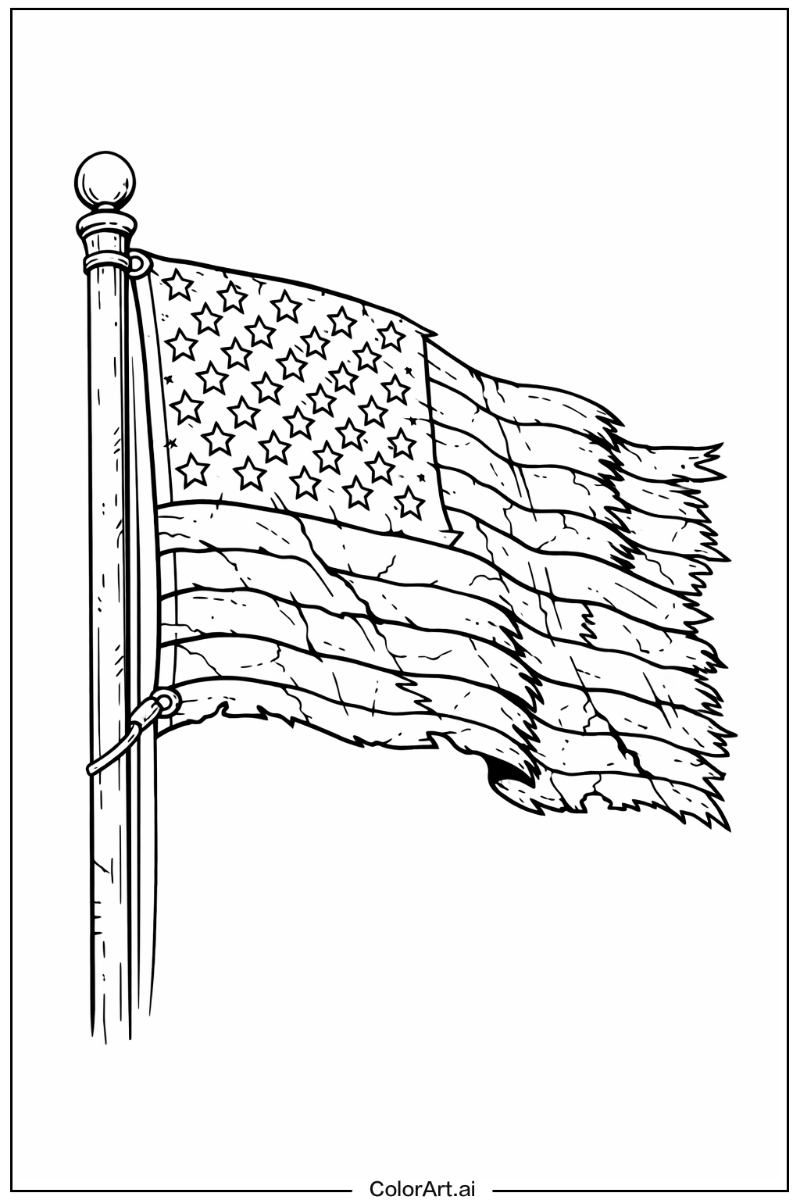 American flag with American flag distressed texture Theme