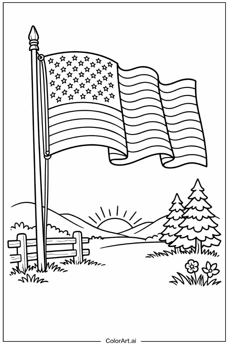 American flag retro design American flag Design