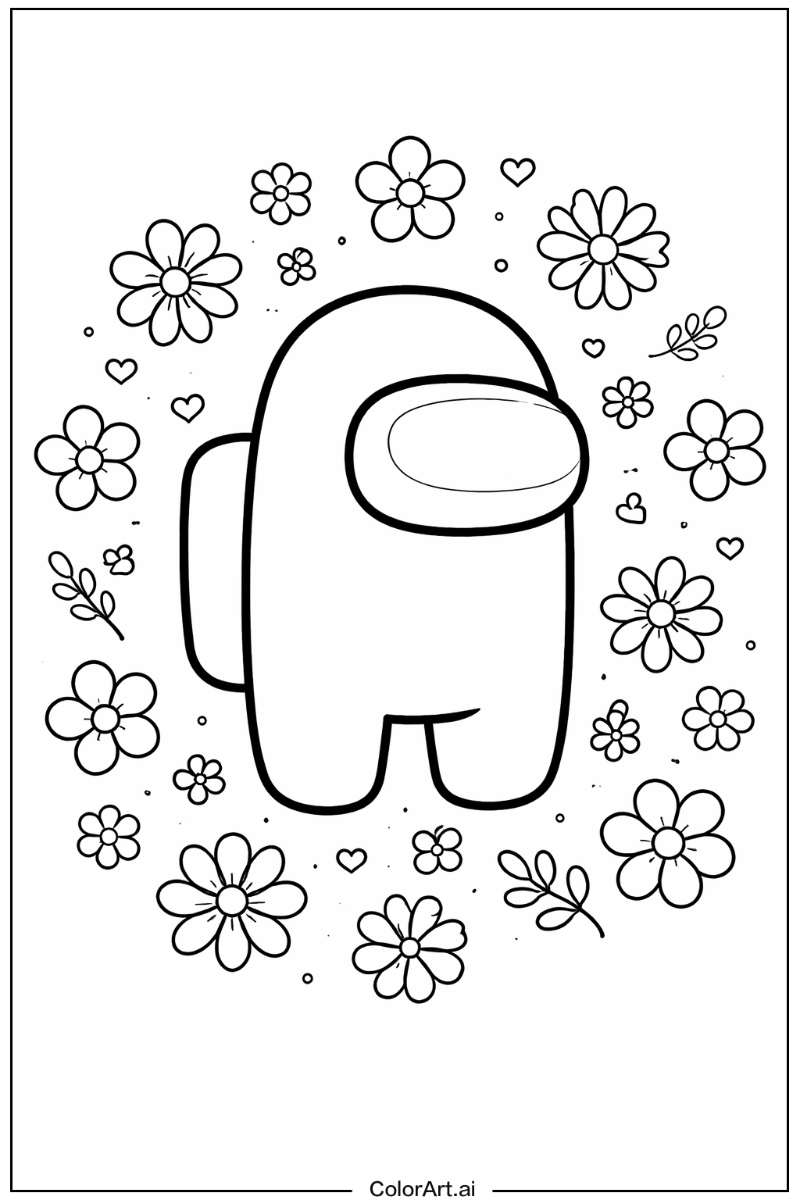 Among us game with Flowers 2