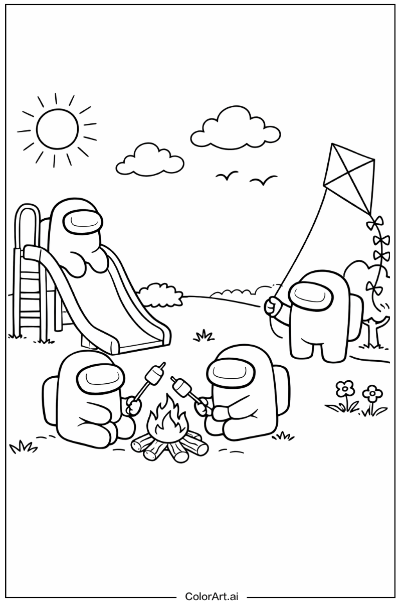 Among us game Playing Outside 4