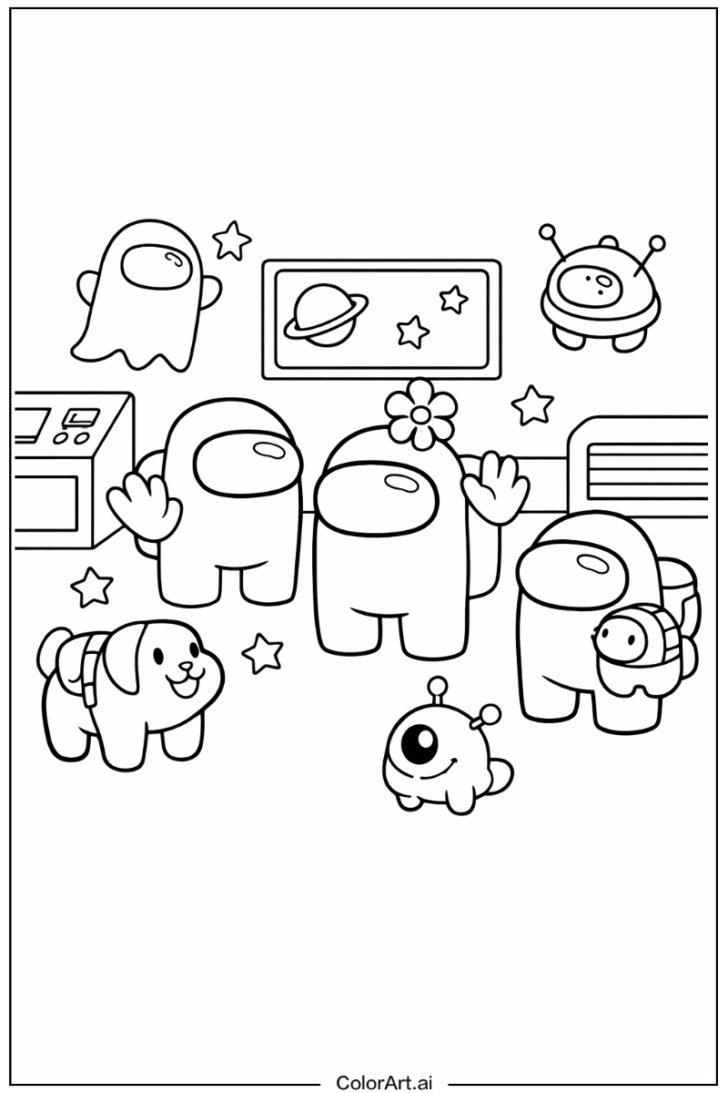 Among us game with Friends 5