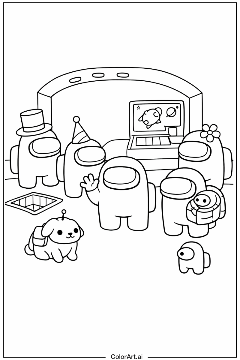 Among us game with Friends 6