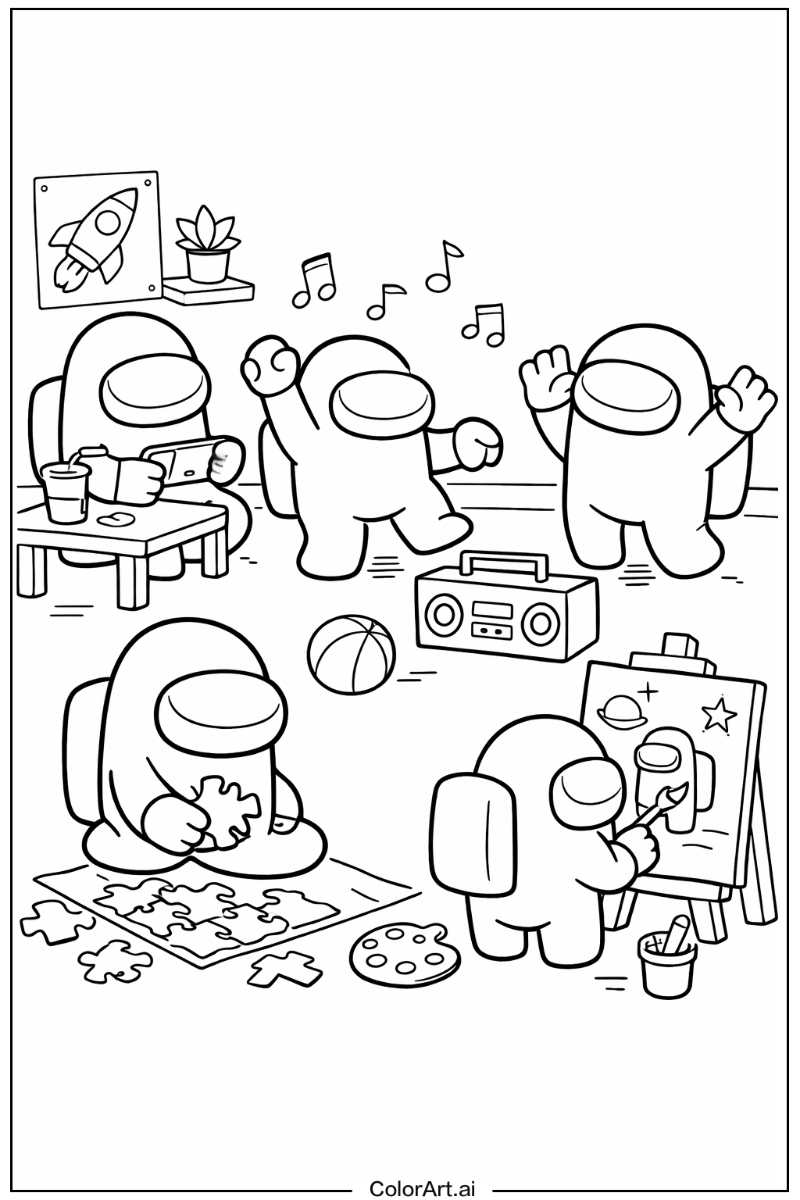 Among us game Having Fun