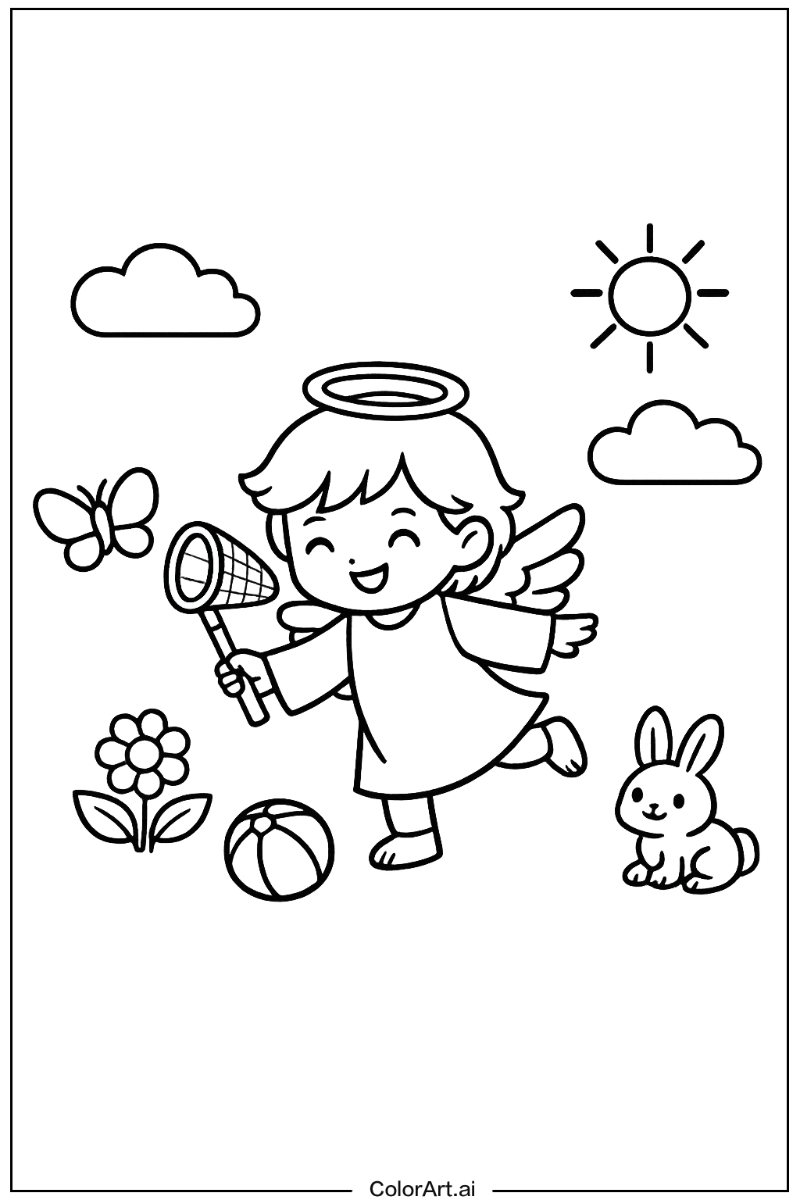 Angel Playing Outside 4