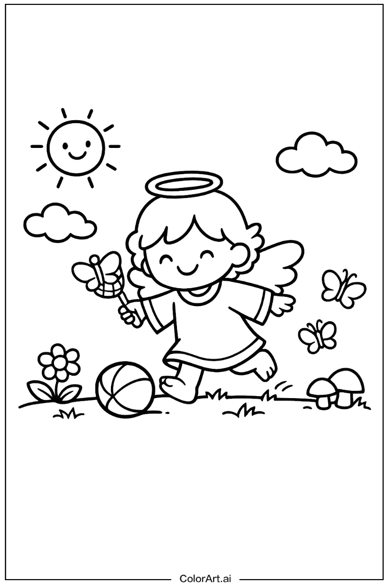 Angel Playing Outside 6