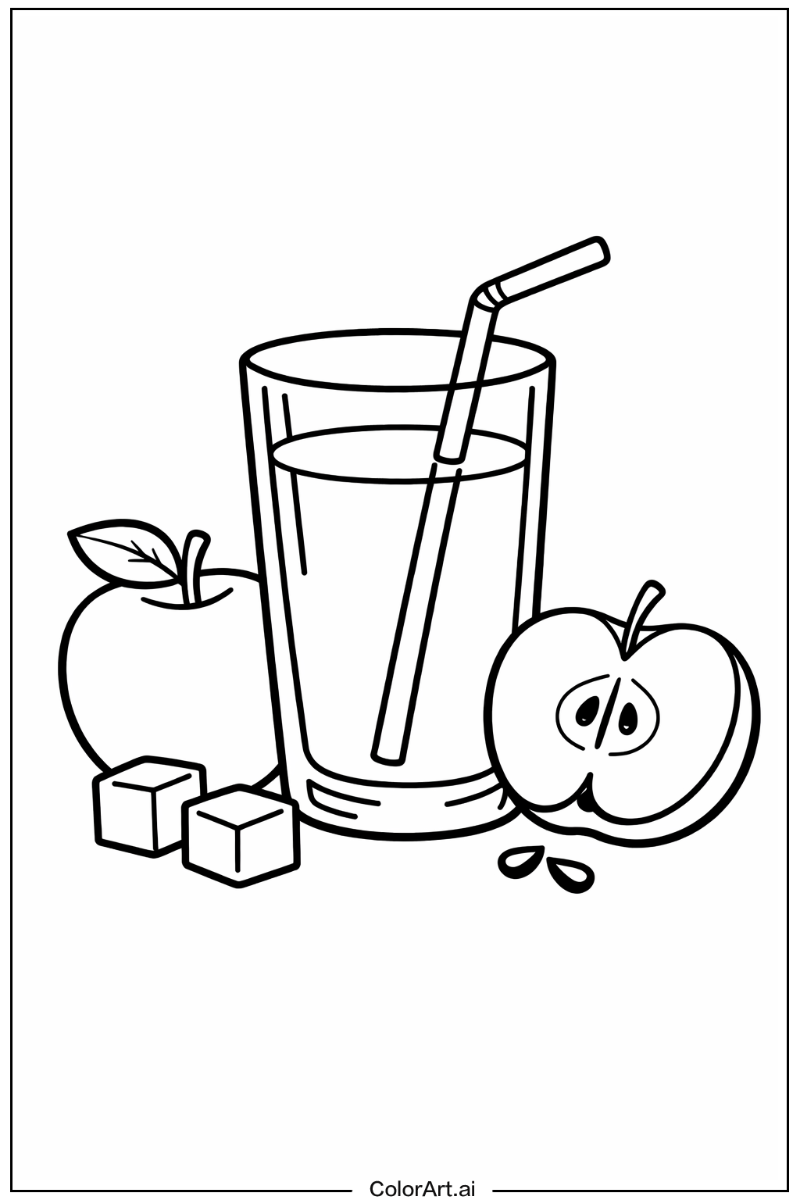 Apple with Apple juice glass Theme